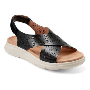 🌀NIB Easy Spirit Black Perforated Crossover Comfort Sandal
